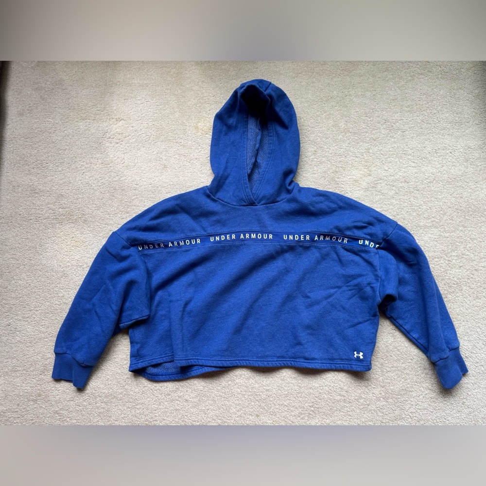 Under Armour Women's Cropped Blue Hoodie